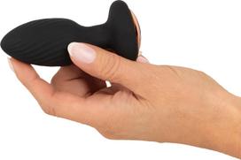butt plug - Analinis kaištis Anos Rotating Butt Plug, juodas - 5 nuotrauka