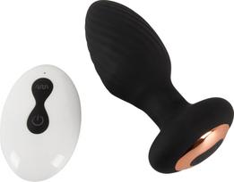 butt plug - Analinis kaištis Anos Rotating Butt Plug, juodas - 6 nuotrauka