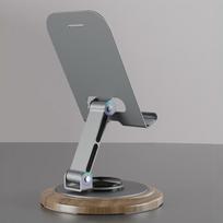 0 laipsniu laikiklis - Dudao F17M 360° metalinis telefono stovas - Pilkas (Gray) - 8 nuotrauka