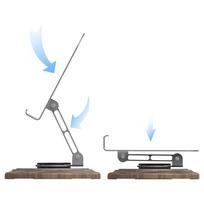 0 laipsniu laikiklis - Dudao F17M 360° metalinis telefono stovas - Pilkas (Gray) - 11 nuotrauka