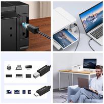 usb c usb b kabelis - Wozinsky WKDDY1S USB-B į USB-C kabelis 1m - Juodas (Black) - 4 nuotrauka