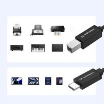 usb c usb b kabelis - Wozinsky WKDDY1S USB-B į USB-C kabelis 1m - Juodas (Black) - 6 nuotrauka