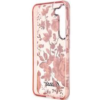 telefonai samsung rozinis - Guess Flower Collection dėklas, skirtas Samsung Galaxy S23 Plus (GUHCS23MHCFWSP), rožinis (Pink) - 3 nuotrauka
