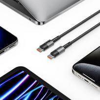 usb cable 5a usb c to usb c - Tech-Protect UltraBoost USB-C to USB-C PD 100W 5A 0.25m Pilkas (Gray) - 3 nuotrauka