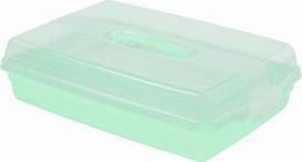 Curver Cake Transportation Box Rectangle White Blue