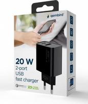 universalus pakrovejas - CHARGER USB UNIVERSAL QC3.0/TA-UC-PDQC20-01-BK GEMBIRD - 4 nuotrauka