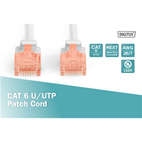 cat6 utp kabelis 15m - Digitus Patch Cable CAT 6 U/UTP 15m Grey - 3 nuotrauka