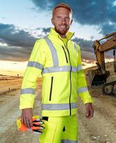 hi l - Darbinė striukė Ardon Hi-Viz REF501, geltona, L dydis - 3 nuotrauka