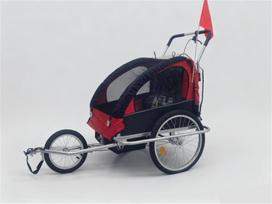 dviraciu priekabos senukai - THI Priekaba dviračio vaikams BT002 Raudona (Red) - 3 nuotrauka