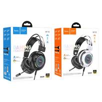 ausines 2.5mm - Hoco W110 Juodas (Black) Laidinės Ausinės su Mikrofonu žaidimams - 2 nuotrauka