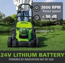 vejapjoves greenworks - Greenworks G24X2LM41, 41 cm - 6 nuotrauka