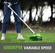 akumuliatorinis trimeris - Greenworks GD24X2BCB, 24 V - 12 nuotrauka