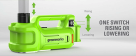 automobilio irankiai - Greenworks Automobilinis keltuvas G24JACK, 3000 kg, 24 V (be akumuliatoriaus ir pakrovėjo) - 14 nuotrauka