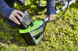 zoliapjoves rankena - Greenworks GD60BCBK4, 60 V (su 4Ah akumuliatoriumi ir krovikliu) - 7 nuotrauka
