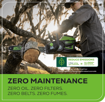 akumuliatoriniai grandininiai pjuklai su akumuliatoriais - Greenworks GD60CS40K4 60V, 40cm - 6 nuotrauka