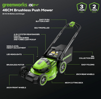 vejapjoves greenworks - Greenworks MO48L424-01, 46 cm, 48V (2x24V) - 15 nuotrauka