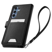 deklas telefonui samsung s25 plus - Spigen "Wallet S Galaxy S25 Plus" Black - 7 nuotrauka