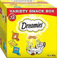 cata - Dreamies Variety Snack Box, vištiena/sūris/lašiša, 0.720 kg, 12 vnt. - 2 nuotrauka