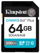 v30 64gb - Kingston Canvas Go! Plus 64GB SDXC UHS-I U3 V30 SDG4/64GB - 1 nuotrauka