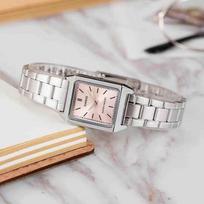 casio ltp - Casio LTP-V007D-4E Moteriškas laikrodis (Sidabrinis/Rožinis) + Dėžutė - 4 nuotrauka