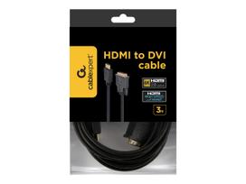 3m hdmi kabelis - Adapteris Gembird HDMI - DVI-D HDMI male, DVI male, 3 m, juoda - 2 nuotrauka