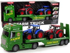 Lean Toys Farm Set Tractor Truck Sound Lights, 3 vnt.