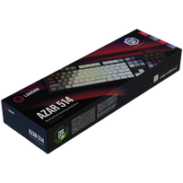 white gaming keyboard - LORGAR Azar 514, Wired mechanical gaming keyboard, RGB backlight, 1680000 colour variations, 18 modes, keys number: 104, 50M clicks, linear dream switches, spring cable up to 3.4m, ABS plastic metal, magnetic cover, 450*136*39mm, 1.17kg, white, EN layout | LRG-GK514W-US - 2 nuotrauka