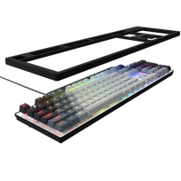 white gaming keyboard - LORGAR Azar 514, Wired mechanical gaming keyboard, RGB backlight, 1680000 colour variations, 18 modes, keys number: 104, 50M clicks, linear dream switches, spring cable up to 3.4m, ABS plastic metal, magnetic cover, 450*136*39mm, 1.17kg, white, EN layout | LRG-GK514W-US - 4 nuotrauka