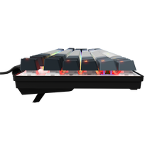 white gaming keyboard - LORGAR Azar 514, Wired mechanical gaming keyboard, RGB backlight, 1680000 colour variations, 18 modes, keys number: 104, 50M clicks, linear dream switches, spring cable up to 3.4m, ABS plastic metal, magnetic cover, 450*136*39mm, 1.17kg, white, EN layout | LRG-GK514W-US - 5 nuotrauka