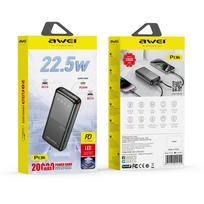 powerbank 20000mah - Awei P13K, 20000mAh, 22.5W, juodas (black) - 2 nuotrauka