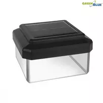 lauko apsvietimo stulpa - GreenBlue GB127 - Saulės LED lempa stulpui 80x80mm, juodas/skaidrus (Black/Clear) - 3 nuotrauka