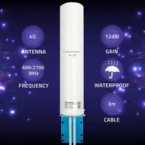 12 kabelis - Qoltec 57045 4G LTE DUAL antena 12dBi, įvairiakryptis (omnidirectional) - 6 nuotrauka