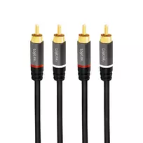 rca kabelis - LogiLink RCA 2.0m - 4 nuotrauka