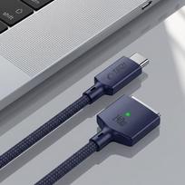 magsafe magnetinis - Tech-Protect MMC01 Ultraboost USB-C / USB-C MagSafe 3 140W 200cm kabelis MacBook - Tamsiai mėlyna (Midnight Blue) - 4 nuotrauka