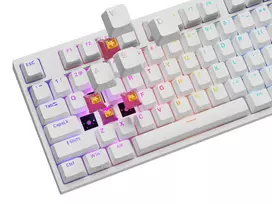 game - Genesis Thor 404 | Mechanical Gaming Keyboard | Wired | US | White | USB | Outemu Peach Silent | NKG-2300 - 3 nuotrauka