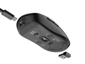tantan - Fury Gaming Mouse | Tanto T4 | Wired/Wireless | 2.4 GHz, Bluetooth, USB | Black | NFU-2203 - 2 nuotrauka