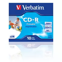 cd r - Verbatim CD-R 700MB 10pcs Jewel Case 43325 - 4 nuotrauka