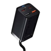 15v 0 15v - Baseus GaN3 Pro, 2x USB-C, 2x USB, 65W (black) - 3 nuotrauka