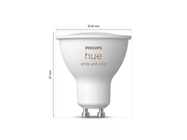 led lemputes gu10 - Philips Hue Starter Kit Baltas ir Spalvų Atmosfera 3xGU10 400lm + Nuotolinio Valdymo Pultas + Hue Bridge Pro - 5 nuotrauka
