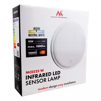 led lauko sviestuvas su judesio jutikliu - Maclean MCE525 W LED lempa su judesio jutikliu, PIR jutikliu, 10W, IP65, 1000lm, balta (White) - 6 nuotrauka