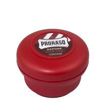 oda kosmetika - PRORASO Red Shaving Soap In A Jar 150ml Vyrams Skutimosi putos - 2 nuotrauka
