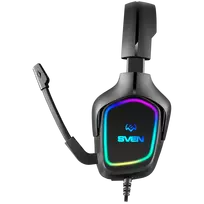 gaming mikrofonas - Gaming headphones with microphone AP-U750MV, black (USB, RGB) | SV-020781 - 3 nuotrauka
