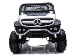 elektromobilis 4x4 vaikams - Vaikiškas elektromobilis Lean Cars Mercedes Unimog, baltas (White) - 11 nuotrauka