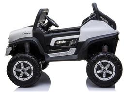 elektromobilis 4x4 vaikams - Vaikiškas elektromobilis Lean Cars Mercedes Unimog, baltas (White) - 15 nuotrauka
