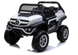 elektromobilis 4x4 vaikams - Vaikiškas elektromobilis Lean Cars Mercedes Unimog, baltas (White) - 16 nuotrauka