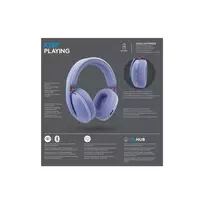 logitech ausin - Logitech G325 LIGHTSPEED Belaidės Ausinės Žaidimams Violetinės (Lilac) - 3 nuotrauka