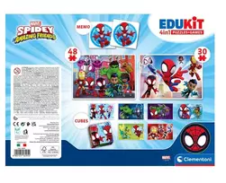 amazon zaidimu - Clementoni Edukit 4in1 Spidey 18295, 24 x 17 cm, 48 det. - 2 nuotrauka