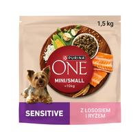 purina one - Sausas šunų maistas One Sensitive, lašiša, 1.5 kg - 2 nuotrauka