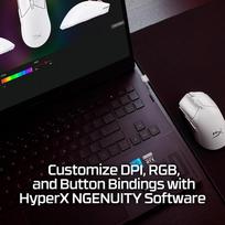 hasta - MOUSE USB OPTICAL HYPERX PF/HAS2 MINIWL WHT 7D389AA HYPERX - 5 nuotrauka