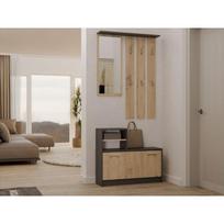 top e shop spinta - Prieškambario baldų komplektas Top E Shop, vidaus, ąžuolo/antracito - 7 nuotrauka